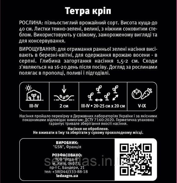 Семена укропа Тетра, 1 гр., кустового, ТМ "ЛедаАгро" 89957 фото