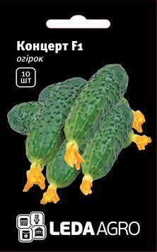 Насіння огірка Концерт F1, 10 шт., Blue leaf тип, самозапильного, ТМ "ЛєдаАгро" 012346 фото