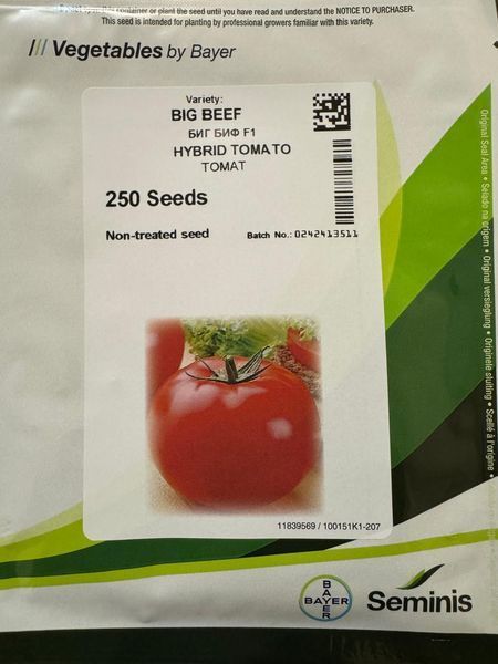 Семена томата Биг Биф (Big Beef) F1, красноплодного высокорослого, Seminis 90124 фото