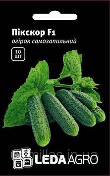 Семена огурца Пикскор F1, 10 шт, самоопыляемого, ТМ "Леда Агро" 89728 фото