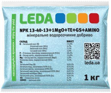 Добриво, NPK 13-40-13 +1MgO+TE+GS+AMINO, 1 кг 89932 фото